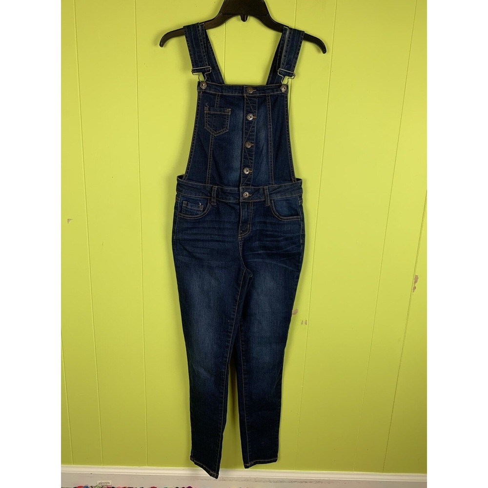 WAX Jean Women's S Full Length Pinafore Dungaree Overalls Jumpsuit Rompers Blue